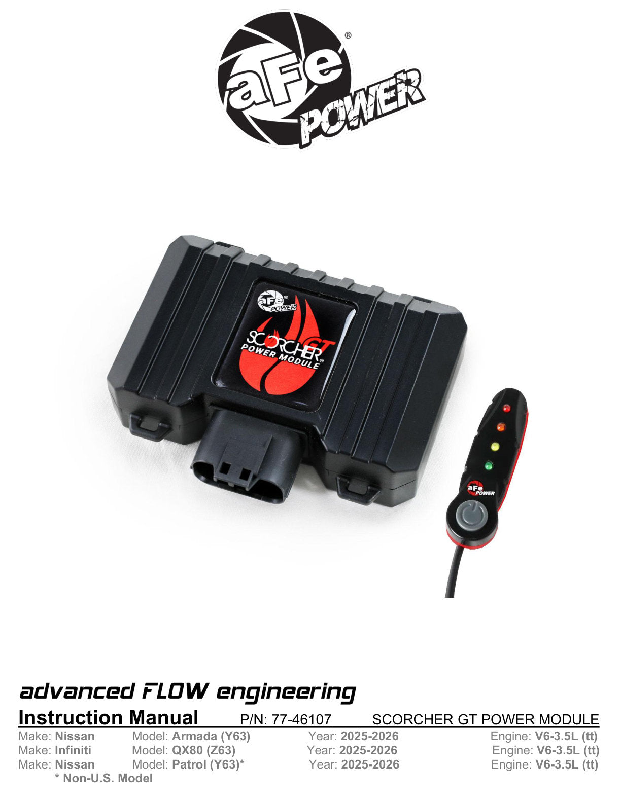 aFe 77-46107 Power Module For Nissan Armada/Patrol 25-26