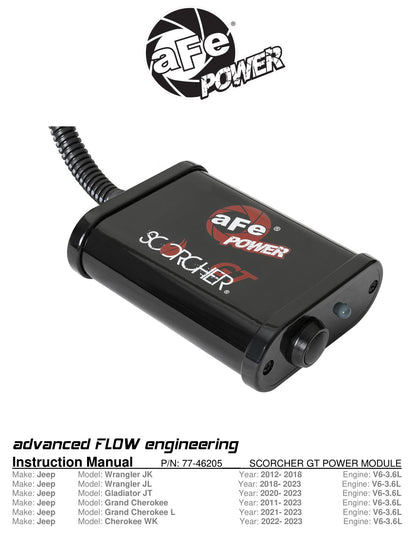 aFe Scorcher GT Module | Jeep Wrangler JL V6-3.6L (18) (77-46205)