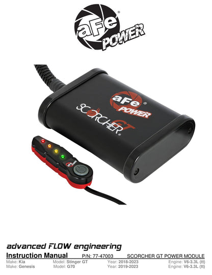 aFe Scorcher HD Performance Chip | Kia Stinger/Genesis G70 (17-26) (77-47003)
