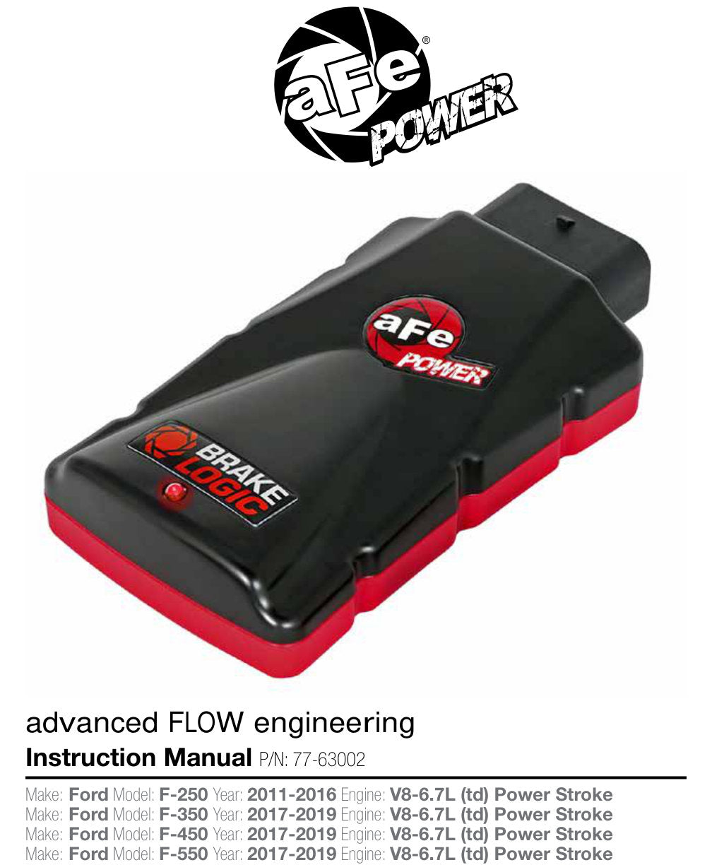 aFe BrakeLogic Exhaust Brake Controller Module | Ford Diesel Trucks V8-6.7L (11-16) (77-63002)