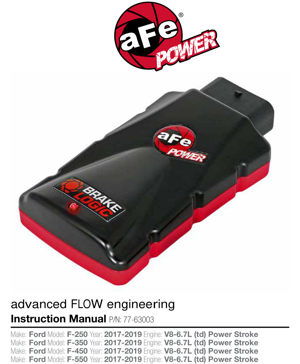 aFe BrakeLogic Exhaust Brake Controller Module | Ford Diesel Trucks V8-6.7L (17-19) (77-63003)