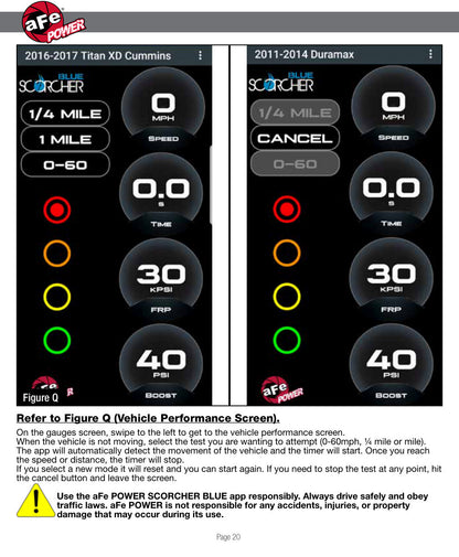 aFe SCORCHER BLUE Bluetooth Capable Power Module | Ford Diesel Trucks V8-6.7L (11-16) (77-83014)
