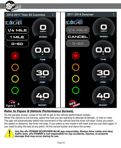 aFe SCORCHER BLUE Bluetooth Capable Power Module | GM Diesel Trucks 6.6L V8 LML (15.5-16) (77-84008)