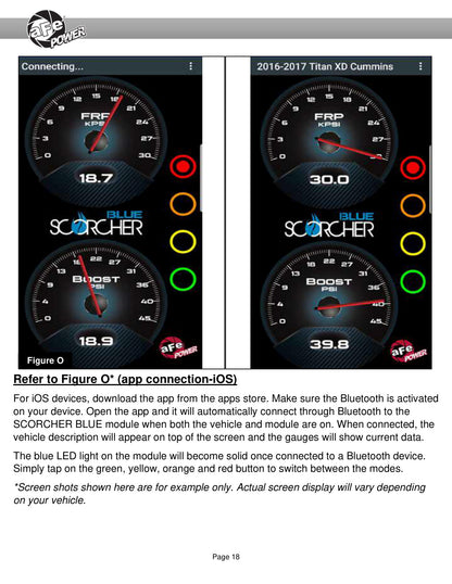aFe SCORCHER BLUE Bluetooth Capable Power Module | GM Diesel Trucks V8-6.6L (17-18) (77-84010)