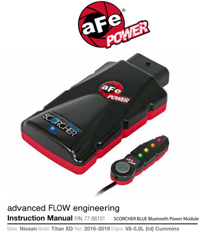 aFe SCORCHER BLUE Bluetooth Capable Power Module | Nissan Titan XD V8-5.0L (16-18) (77-86101)