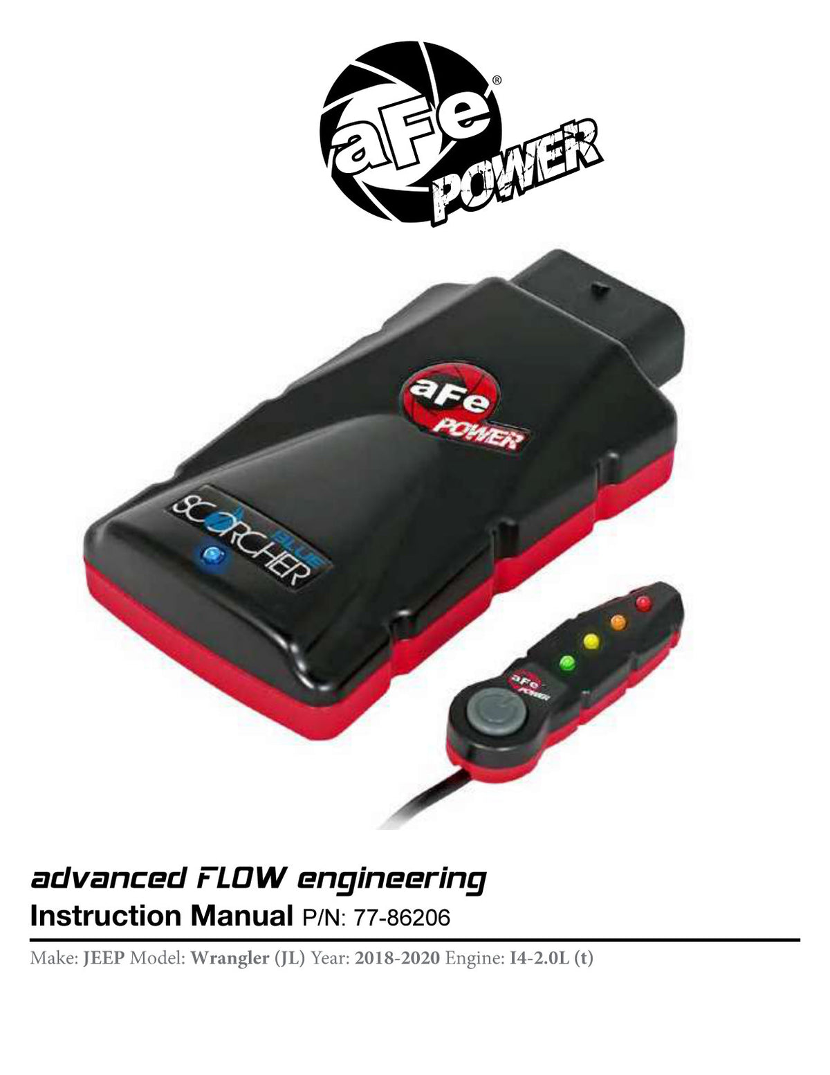 aFe SCORCHER BLUE Bluetooth Capable Power Module | Jeep Wrangler JL 18-21 (77-86206)