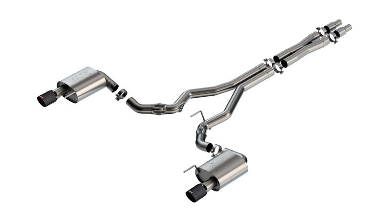 Borla Carbon Fiber 3" Cat-Back Exhaust System | Ford Mustang GT (24) (140961CFBA)