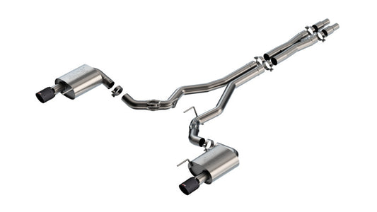 Borla Carbon Fiber 3" Cat-Back Exhaust System | Ford Mustang GT (24) (140961CFBA)