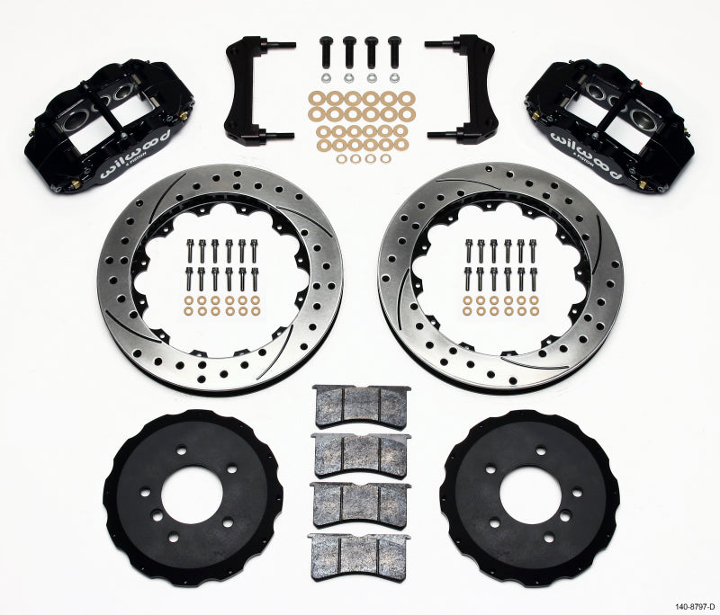 Wilwood Narrow Superlite 6R Front Hat Kit | BMW M3 (13.06in, Drilled) (140-8797-D)