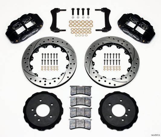 Wilwood Narrow Superlite 6R Front Hat Kit | BMW M3 (13.06in, Drilled) (140-8797-D)