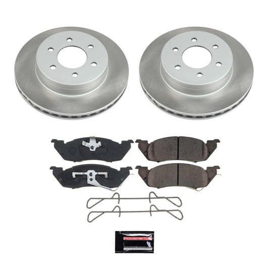 PowerStop 97-98 Dodge Dakota Front Semi-Coated Rotor Kit (SC2137)