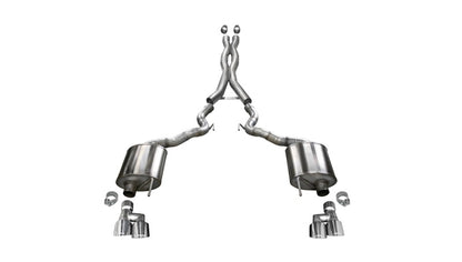 CORSA Xtreme/Sport 3.0 in Cat-Back Exhaust 2018-23 Mustang GT Convertible (21048BLK)