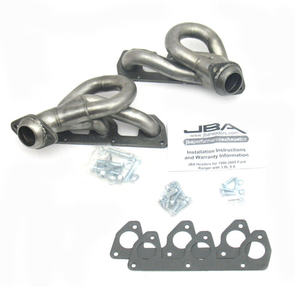JBA 82-12 Ford Ranger 3.0L V6 Shorty Headers 1-1/2in Raw 409SS | Ranger (1647S-1)