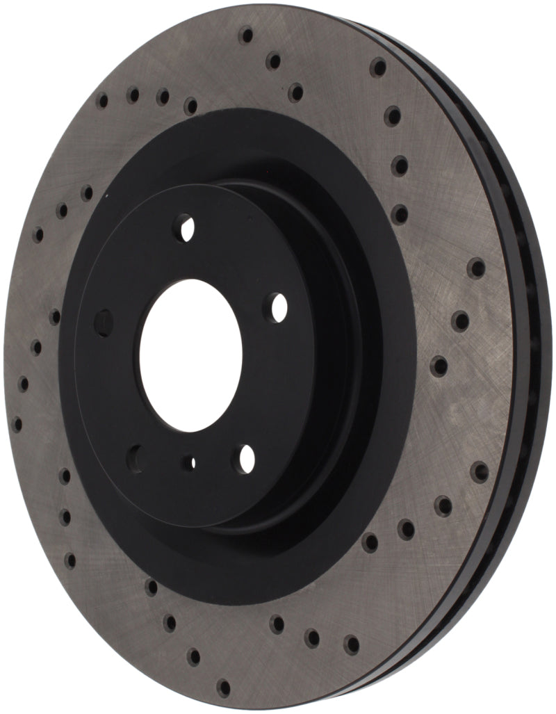 Stoptech 128.42080R Sport Cross-Drilled Disc Brake Rotors For Nissan Altima