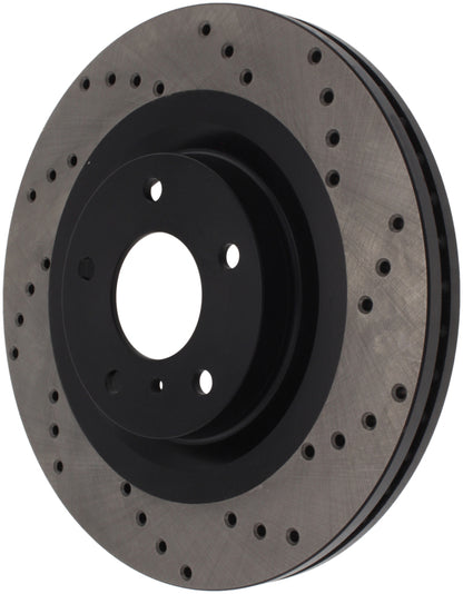 Stoptech 128.42080R Sport Cross-Drilled Disc Brake Rotors For Nissan Altima