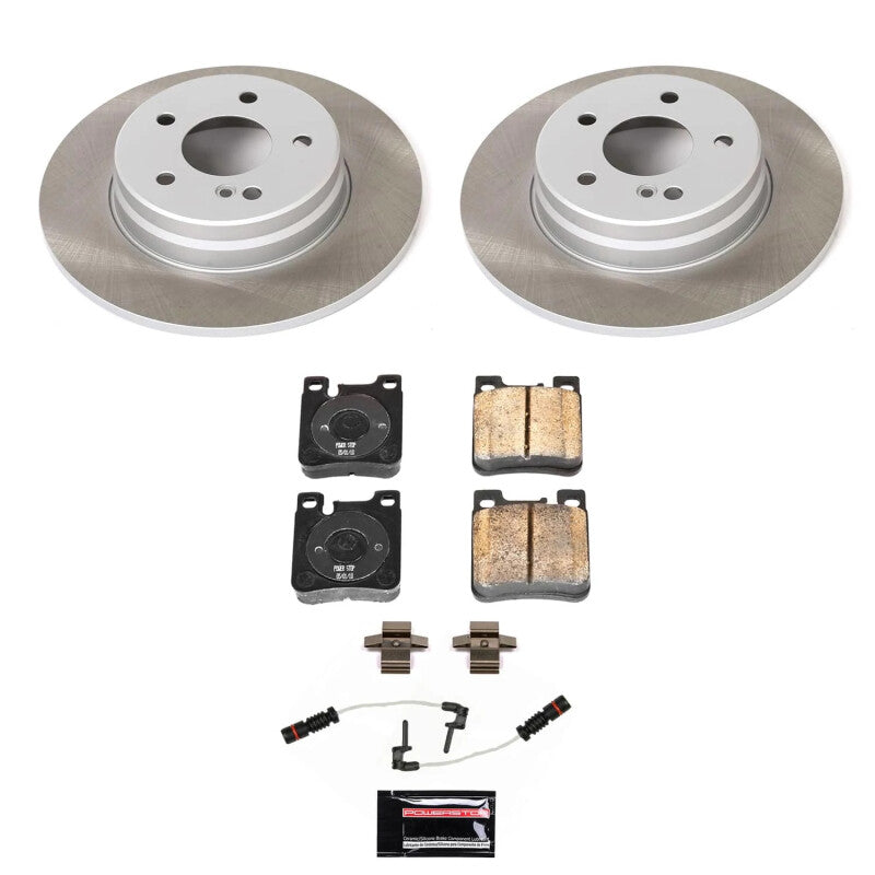PowerStop Rear Semi-Coated Rotor Kit | 1998–2000 Mercedes-Benz E430 (SC624)