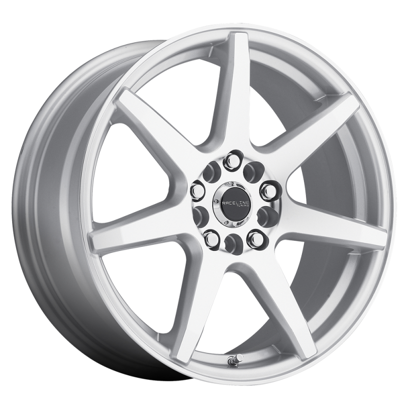 (set of 4) Raceline 131 Evo Silver & Machined | 18x7.5" +42mm | 5x100/5x114.3mm Wheel