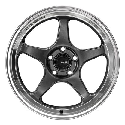 (set of 4) Konig Hyperspec Anthracite Metallic | 18x8.5" +35mm | 5x114.3mm Wheel