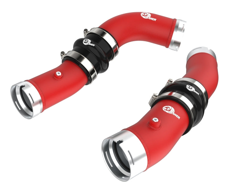 aFe 2024+ Toyota Tacoma BladeRunner 2.5in & 3in Aluminum Hot & Cold Charge Pipe Kit - Red