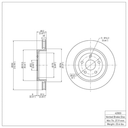 DFC Brake Rotor (REAR): Jeep Grand Cherokee (06-10)