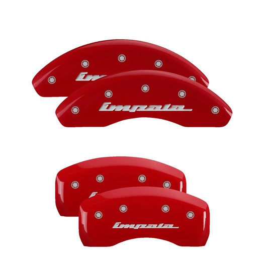 MGP 14223SIMPRD Gloss Red Caliper Covers for 14-20 Chevy Impala