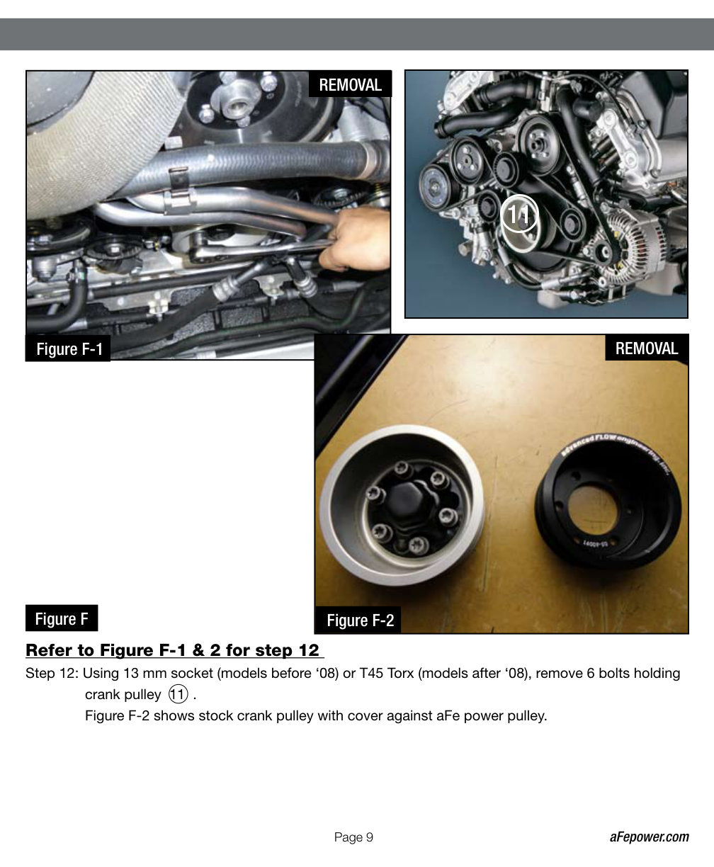 aFe Power Gamma Crank Power Pulley Kit | BMW M5 (E60) (06-10) V10-5.0L (79-10003)