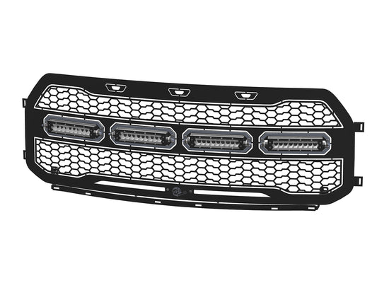 aFe Scorpion Tread Grille w/ LED Lights | Ford Raptor (17-20) (79-21001L)