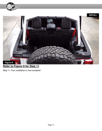aFe Terra Guard Tub Rail Covers | Jeep Wrangler JL (18-22 4-Door w/ 3-Piece Hard-Top) (79-25001)