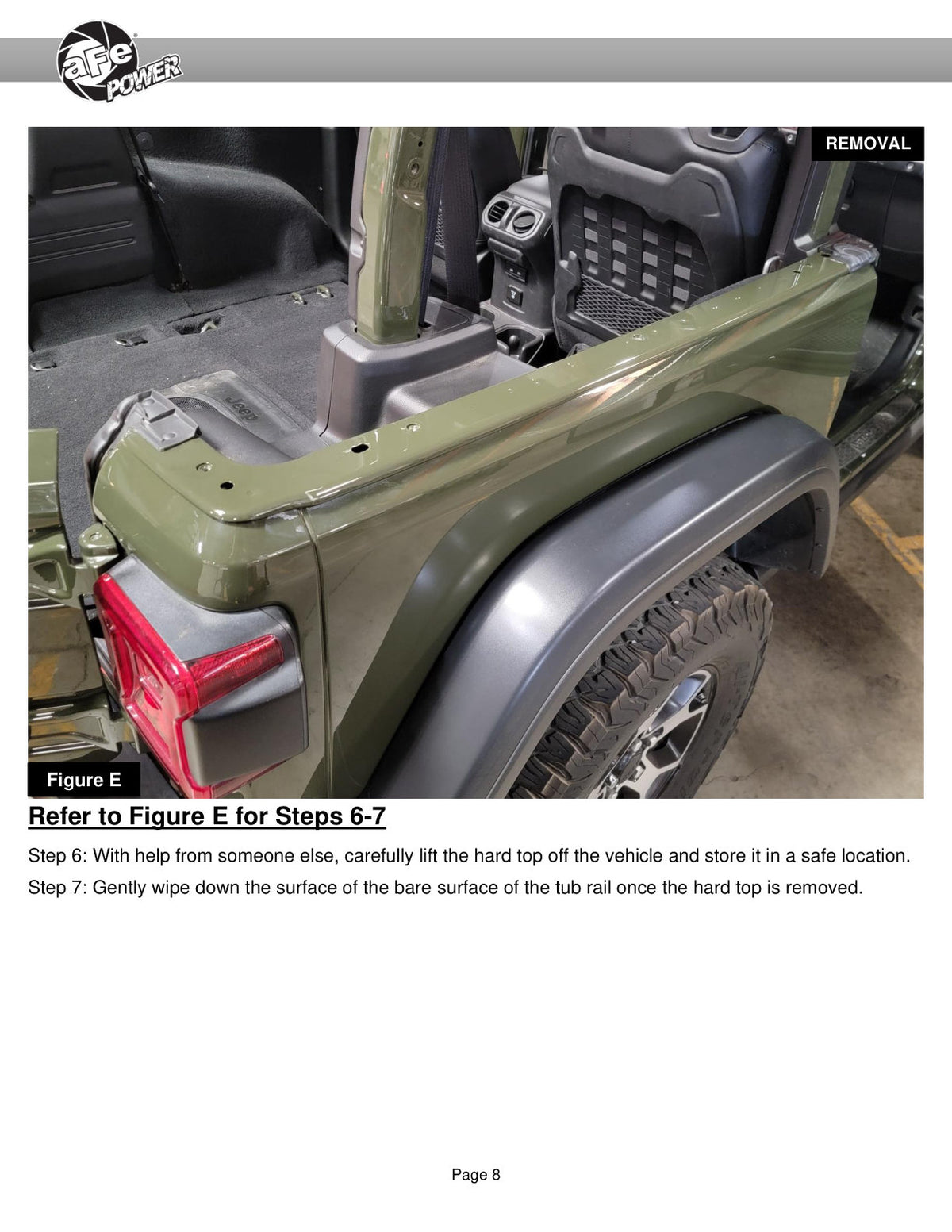 aFe Terra Guard Tub Rail Covers | Jeep Wrangler JL 18-24 2-Door w/ Hard-Top (79-25002)