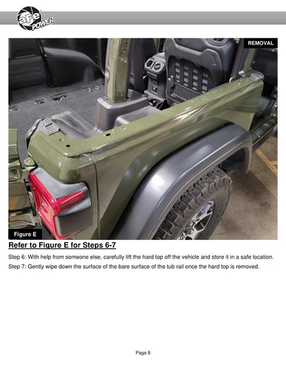 aFe Terra Guard Tub Rail Covers | Jeep Wrangler JL 18-24 2-Door w/ Hard-Top (79-25002)