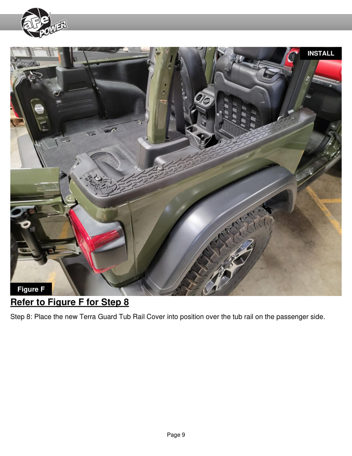 aFe Terra Guard Tub Rail Covers | Jeep Wrangler JL 18-24 2-Door w/ Hard-Top (79-25002)