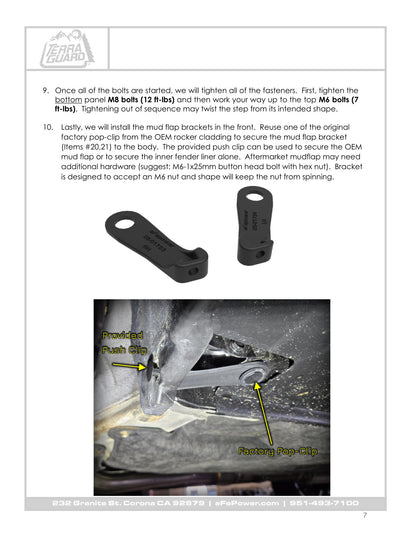 aFe Terra Guard Trail Slider Steps - Black | Subaru Outback H4 2.4L / H4 2.5L (20-23) (79-27003)