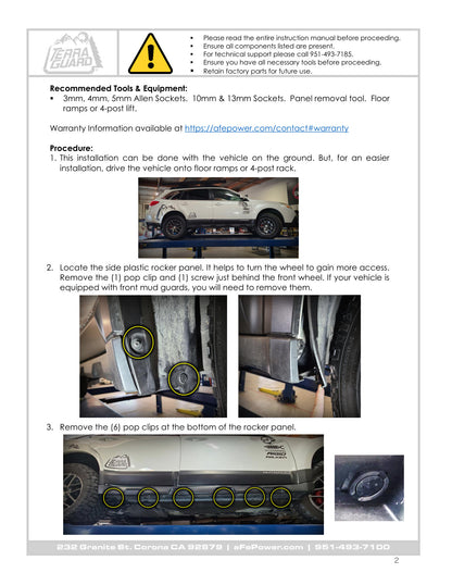 aFe Terra Guard Trail Steps Black | Subaru Outback H4 2.5L / H6 3.6L (10-14) (79-27004)
