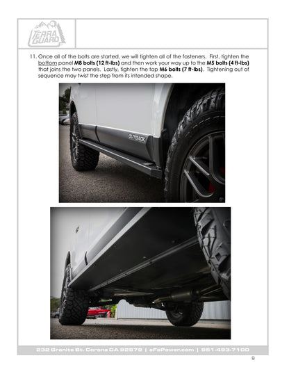 aFe Terra Guard Trail Steps Black | Subaru Outback H4 2.5L / H6 3.6L (10-14) (79-27004)