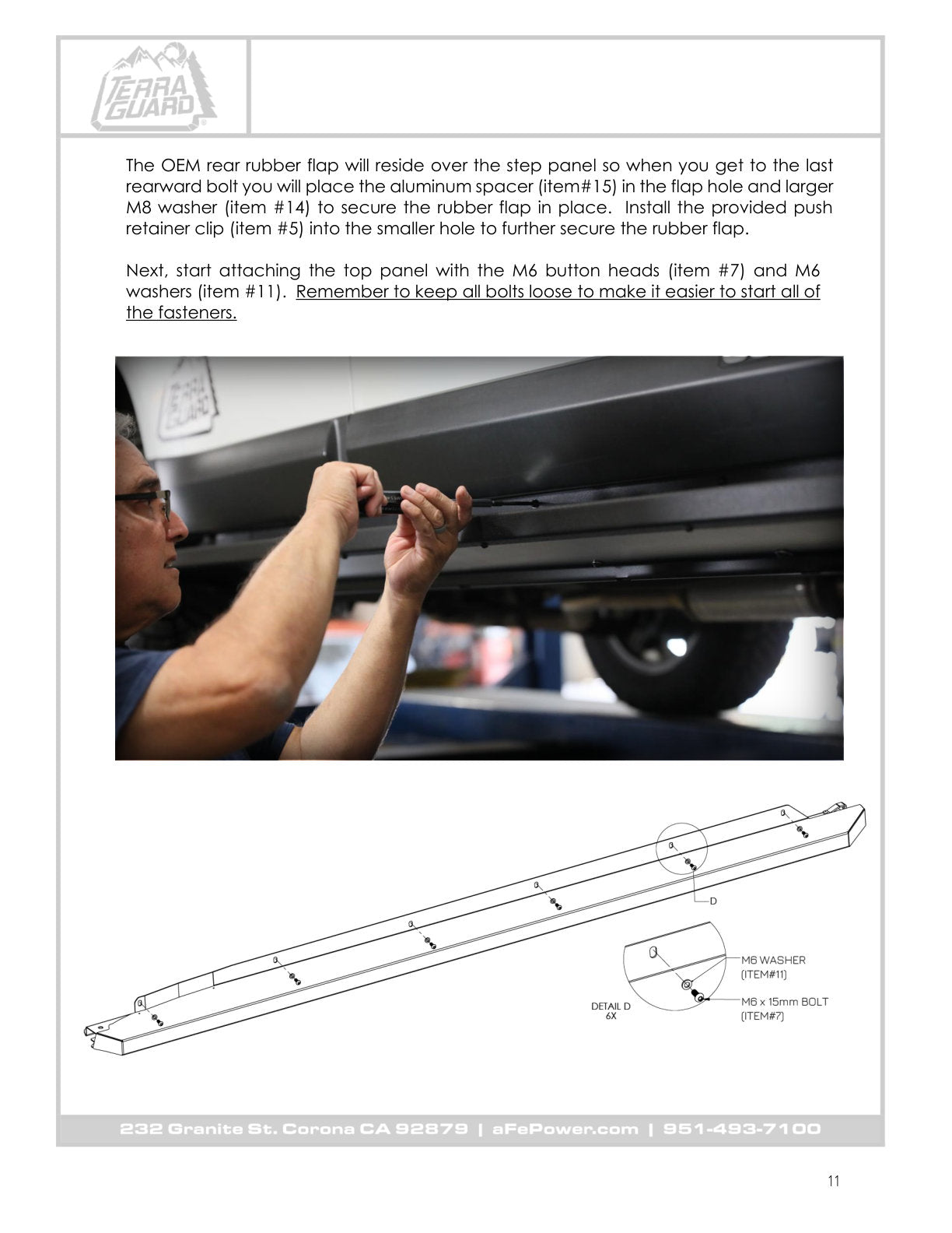 aFe Terra Guard Trail Steps Black | Subaru Outback H4 2.5L / H6 3.6L (15-19) (79-27005)
