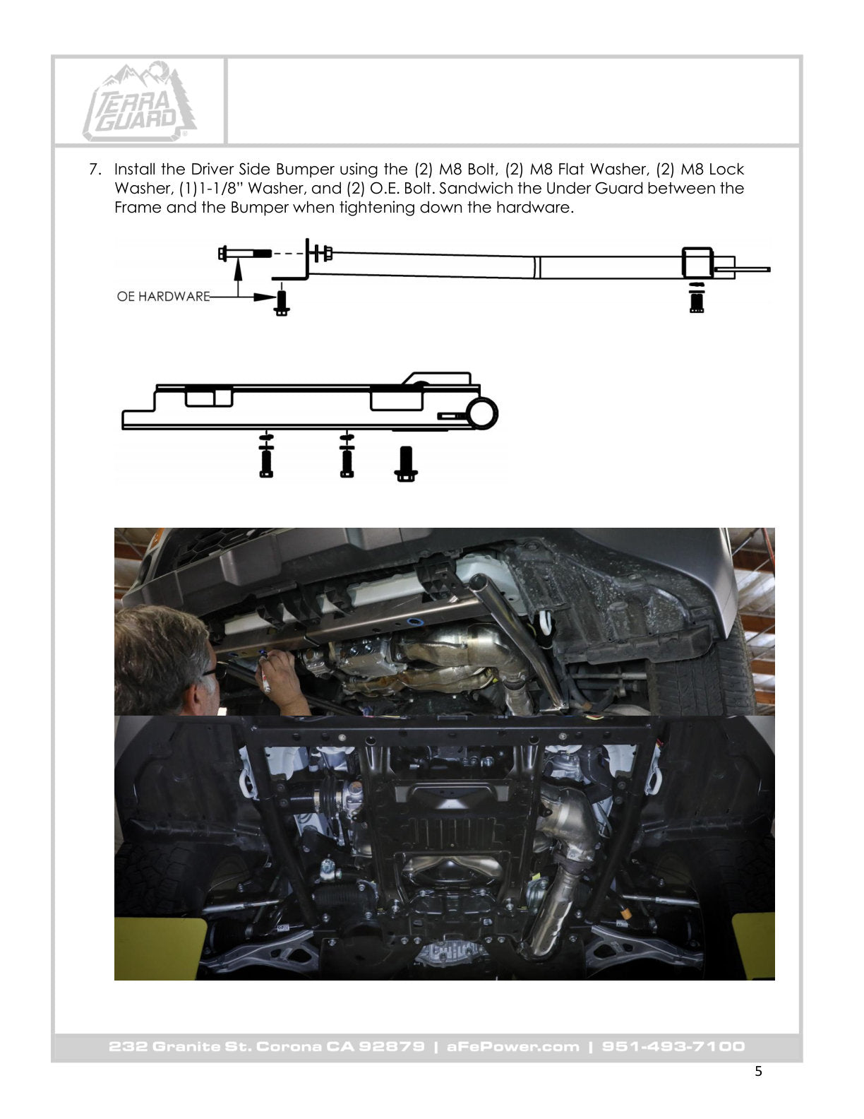 aFe Terra Guard Front Bumper - Black | Subaru Outback H4 2.4L Turbo / H4 2.5L (20-23) (79-27009)