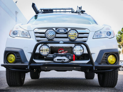 aFe Power 10-14 Subaru Outback H4 2.5L / H6 3.6L Terra Guard Front Bumper w/ Winch Mount - Black (79-27010)