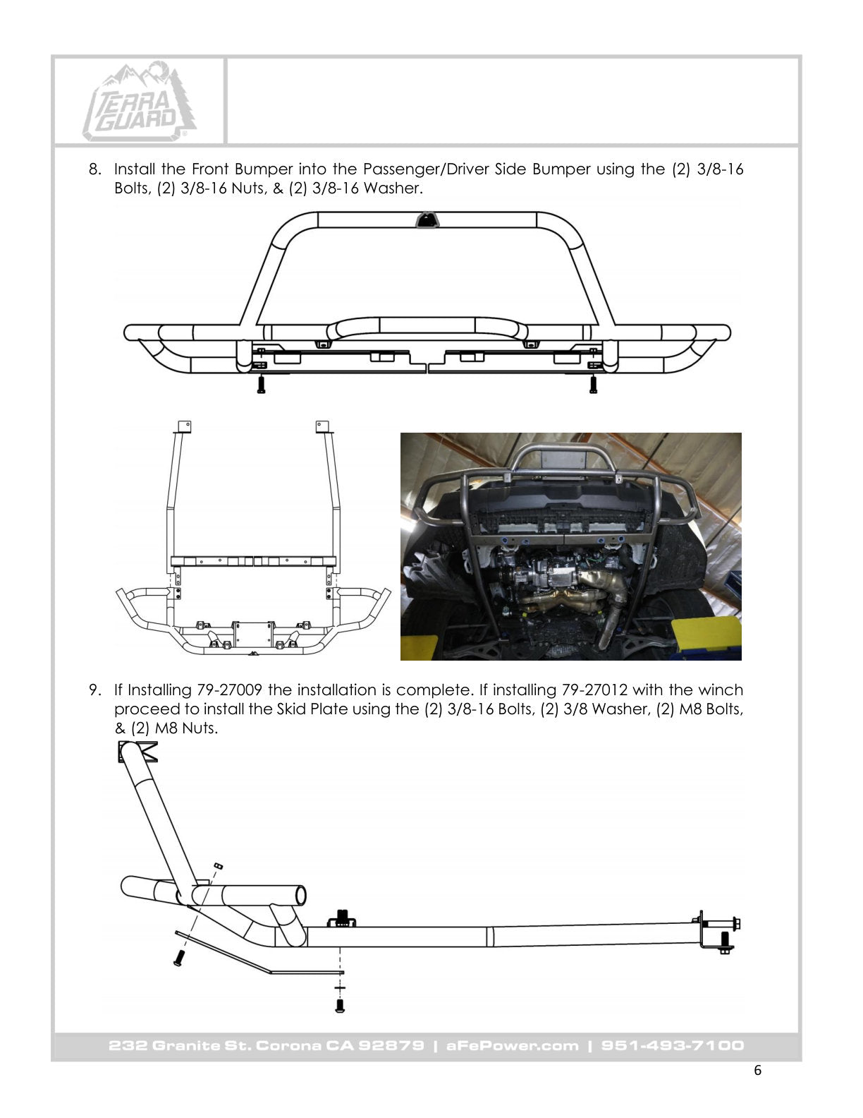 aFe Terra Guard Front Bumper | Subaru Outback H4 20-23 (79-27012)