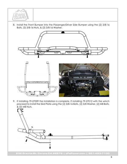aFe Terra Guard Front Bumper | Subaru Outback H4 20-23 (79-27012)
