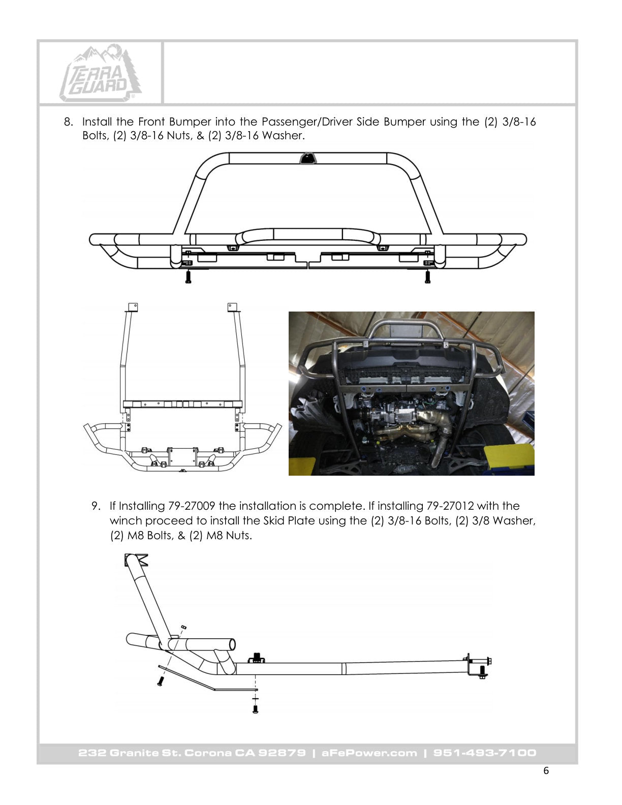 aFe Terra Guard Bumper w/ Winch Mount | Subaru Outback (20-22) (79-27016)