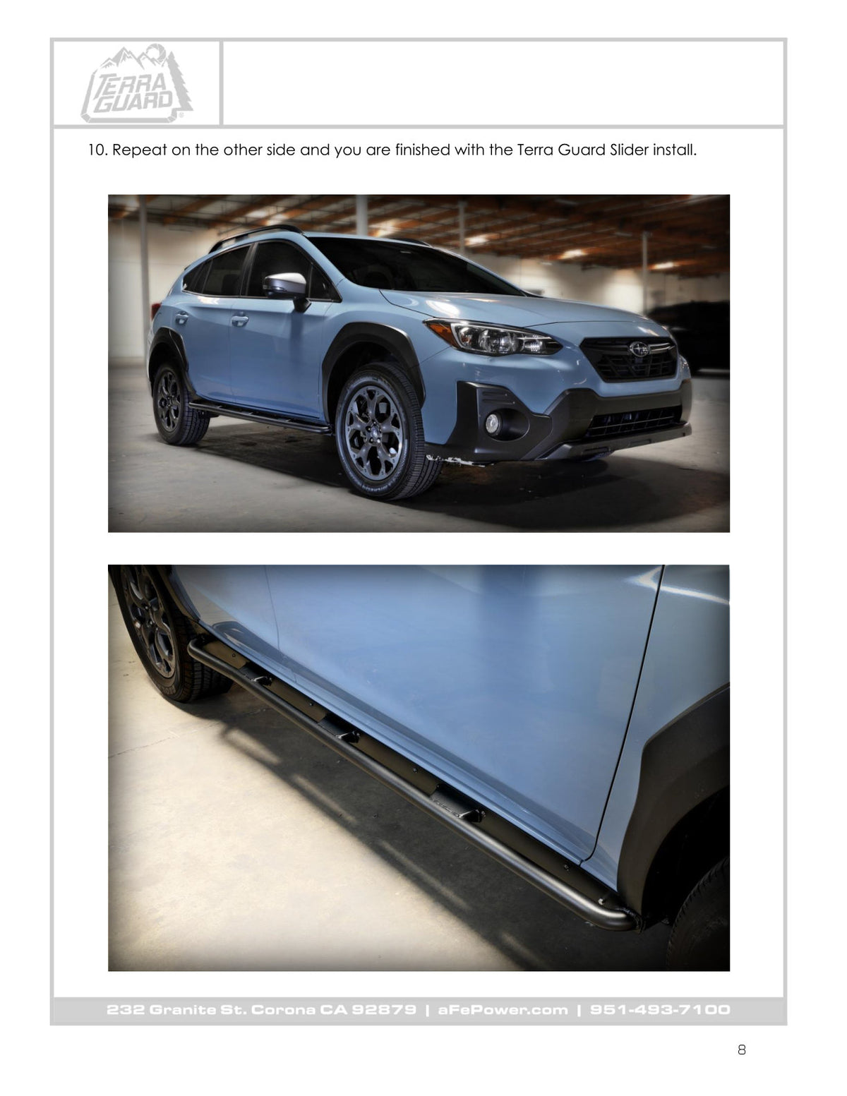 aFe Terra Guard Off-Road Sliders | Subaru Crosstrek (18-23) - Black (79-27019)