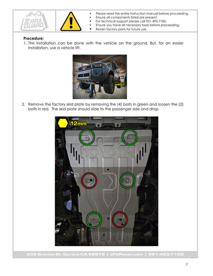 aFe 79-27021L Terra Guard Bull Bar w/ RIGID Lights For Land Cruiser J250 24+