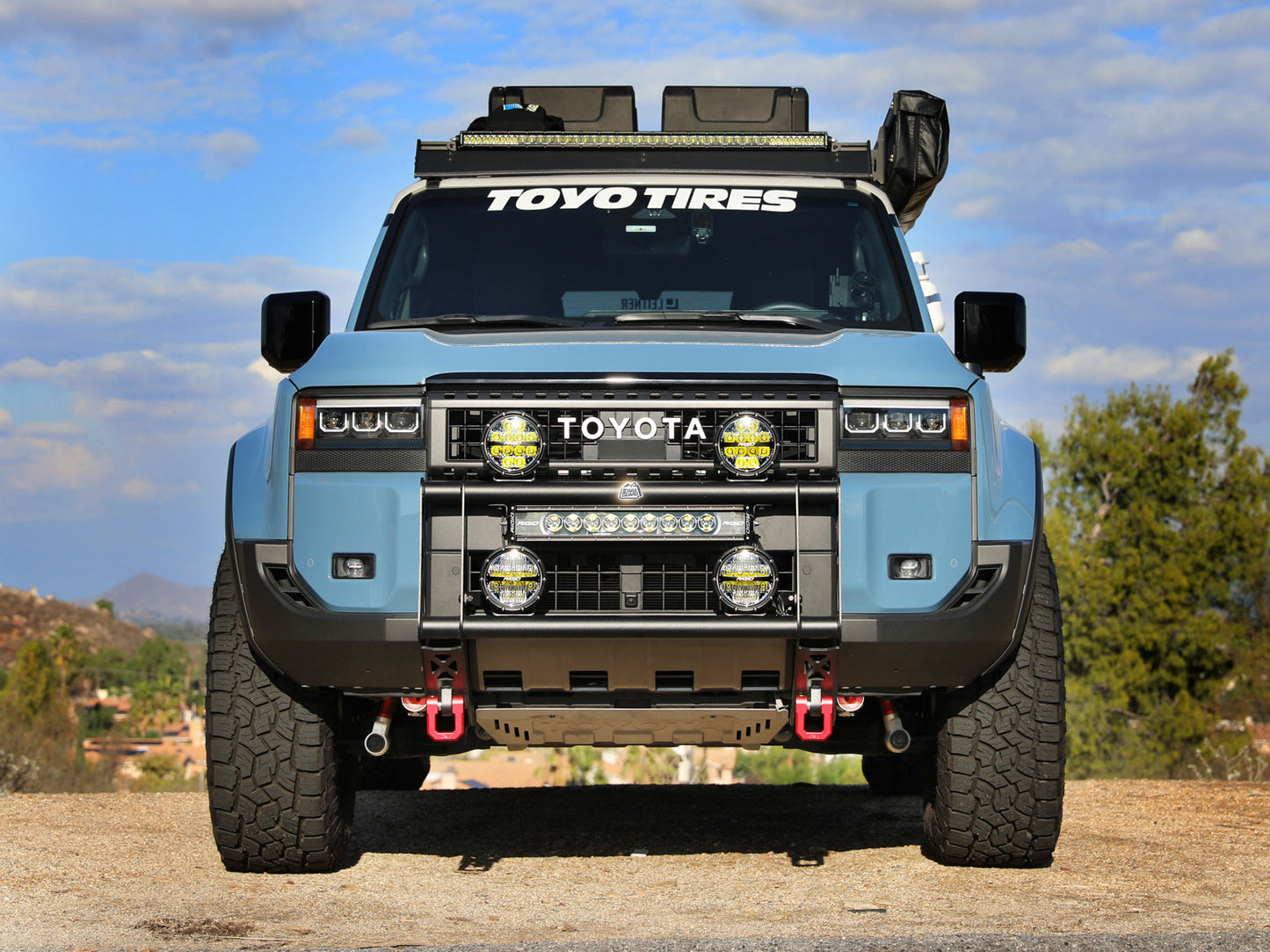 aFe 79-27021L Terra Guard Bull Bar w/ RIGID Lights For Land Cruiser J250 24+