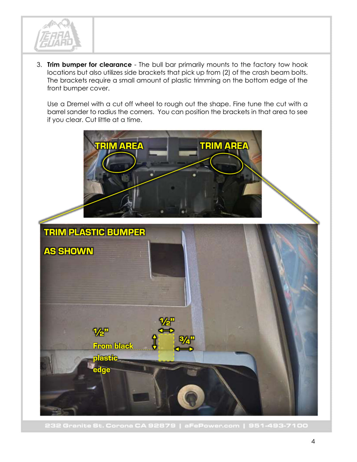 aFe 79-27031 Bull Bar No Drill No Cut Installation For Toyota 4Runner