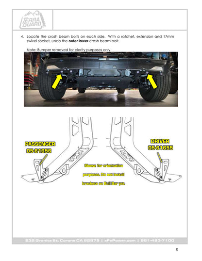 aFe 79-27031 Bull Bar No Drill No Cut Installation For Toyota 4Runner