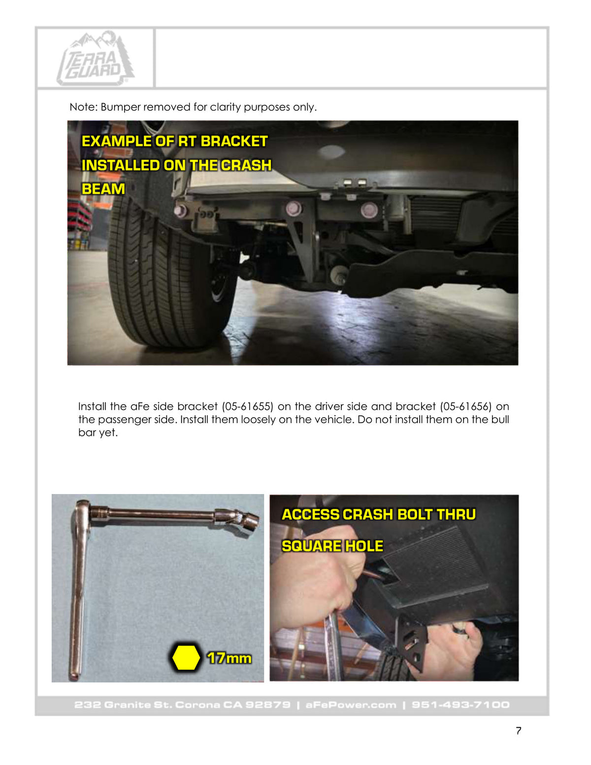 aFe 79-27031 Bull Bar No Drill No Cut Installation For Toyota 4Runner