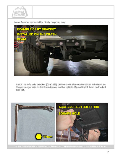 aFe 79-27031 Bull Bar No Drill No Cut Installation For Toyota 4Runner