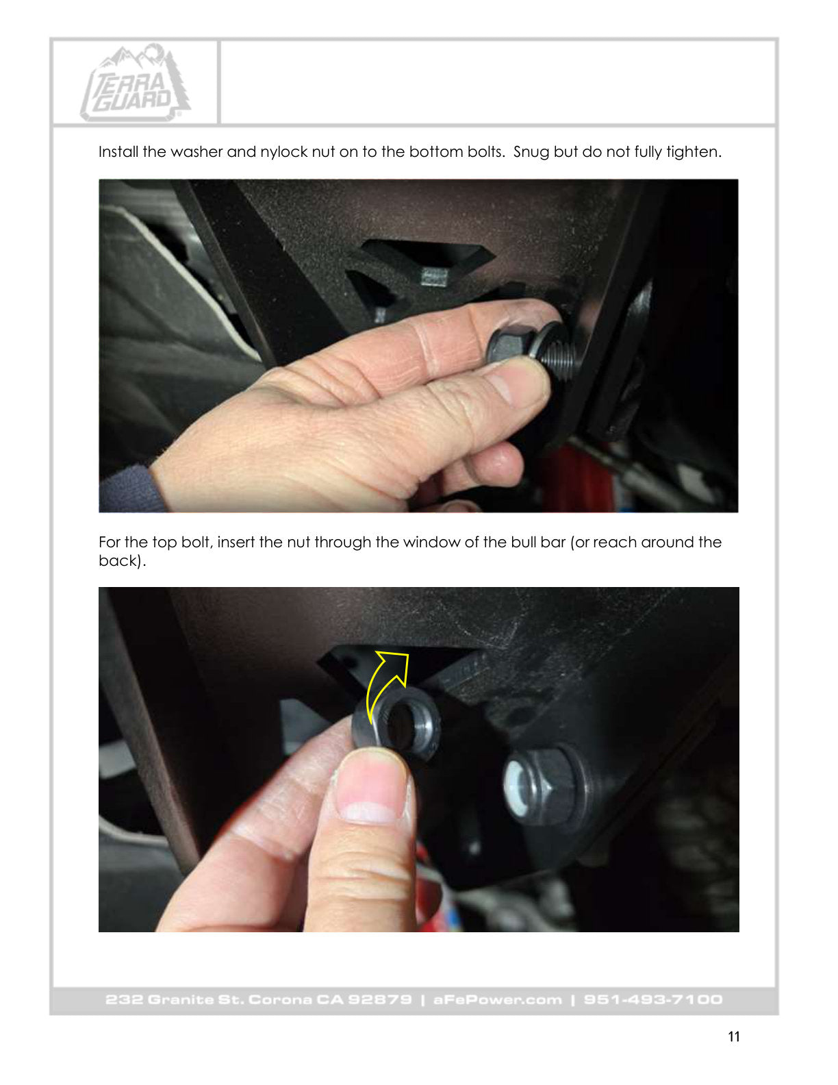 aFe 79-27031 Bull Bar No Drill No Cut Installation For Toyota 4Runner