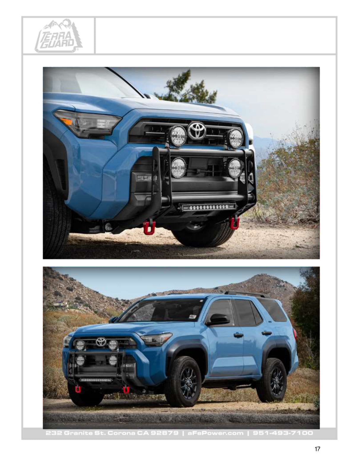 aFe 79-27031 Bull Bar No Drill No Cut Installation For Toyota 4Runner