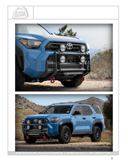 aFe 79-27031 Bull Bar No Drill No Cut Installation For Toyota 4Runner
